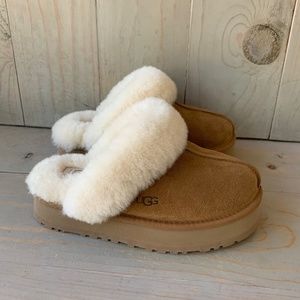 NEW UGG DISQUETTE CHESTNUT SLIPPERS